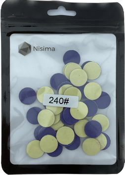 Pilniki wymienne do dysku do pedicure 15 mm na miękkim podłożu 240 grit 50 szt. w opakowaniu Kp150abK