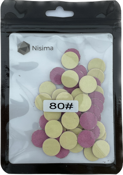 Pilniki wymienne do dysku do pedicure 15 mm na miękkim podłożu 80 grit 50 szt. w opakowaniu Kp150acK