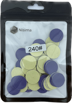 Pilniki wymienne do dysku do pedicure 20 mm na miękkim podłożu 240 grit 50 szt. w opakowaniu Kp200abK