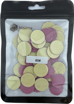 Pilniki wymienne do dysku do pedicure 20 mm na miękkim podłożu 80 grit 50 szt. w opakowaniu Kp200acK