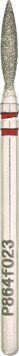 Frez płomień p&oacute;łtępy 2,3 mm Czerwony P864f023 Nisima