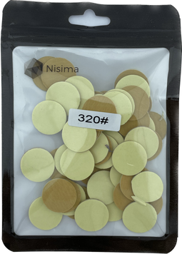 Pilniki wymienne do dysku do pedicure 20 mm na miękkim podłożu 320 grit 50 szt. w opakowaniu Kp200afK