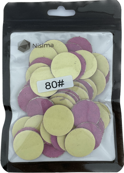 Pilniki wymienne do dysku do pedicure 25 mm na miękkim podłożu 80 grit 50 szt. w opakowaniu Kp250acK