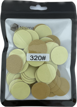 Pilniki zamienne do krążk&oacute;w do pedicure 25 mm z miękką podstawą 320 grit 50 szt. Kp250afK