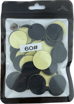Pilniki wymienne do dysku do pedicure 25 mm na miękkim podłożu 60 grit 50 szt. w opakowaniu Kp250asK